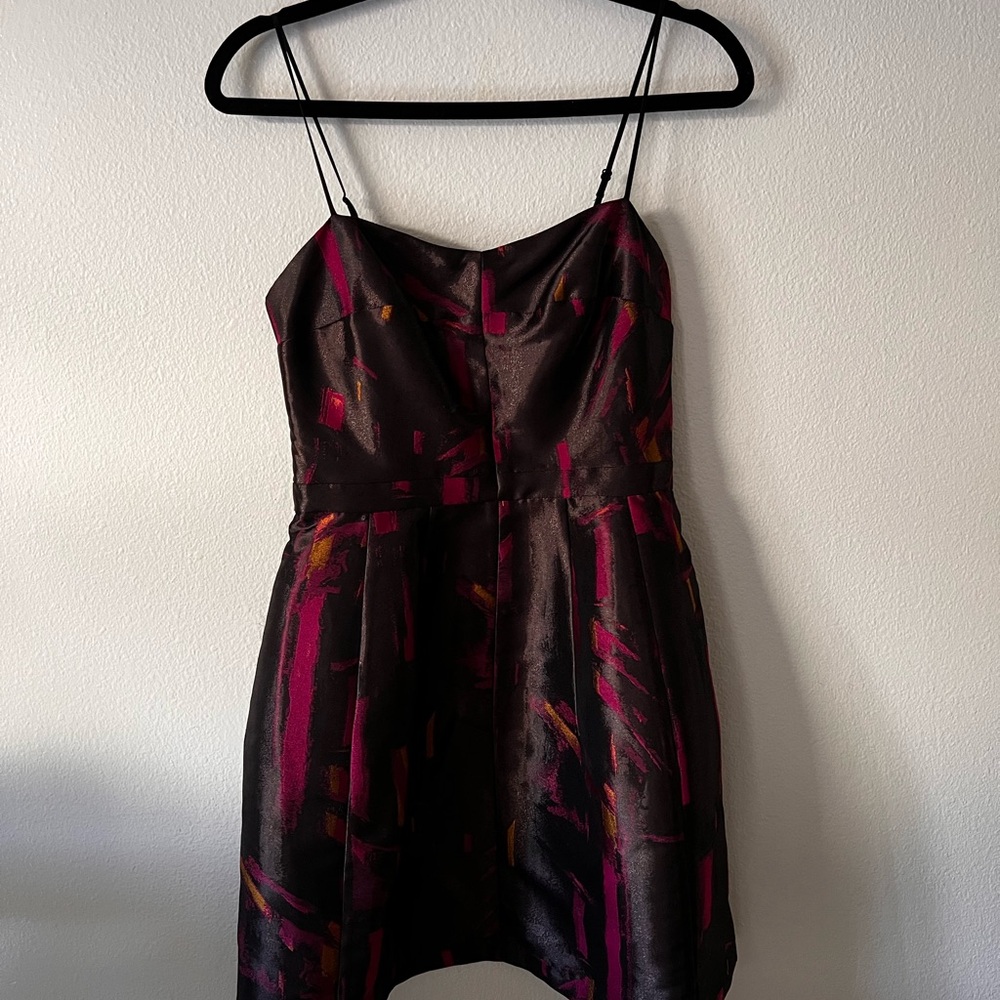 Aqua Black and Pink Mini Dress